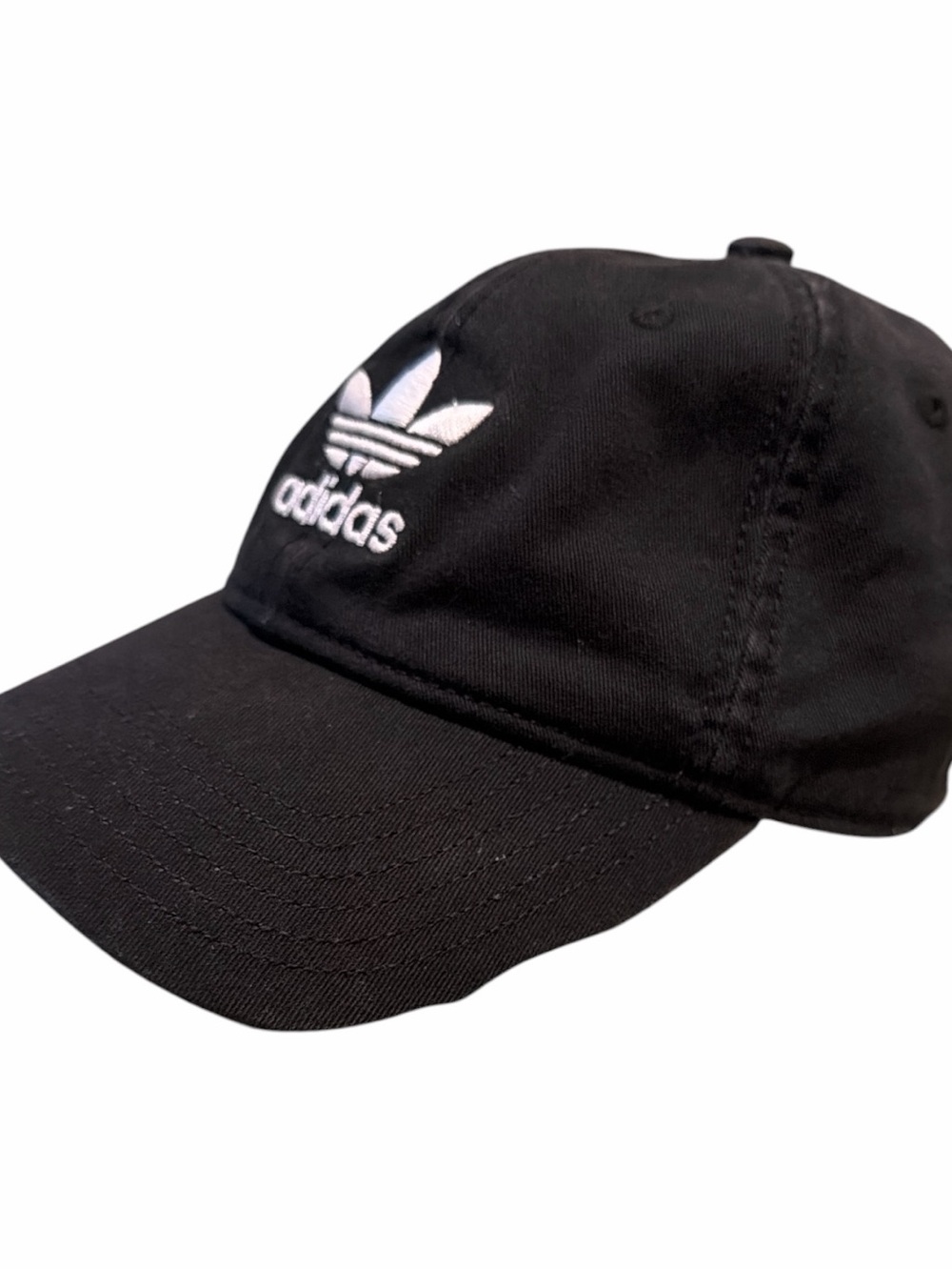 adidas Trefoil Black Adjustable Strapback Baseball hat cap 90s y2k style summer